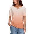thumbnail image 2 of iHengLiXing Plus Size Womens Tops Dressy Casual Women's Casual Solid Color Medium Short Sleeve-Neck Top, 2 of 6