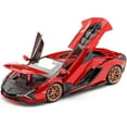 thumbnail image 3 of Lamborghini Sian FKP 37 Red with Copper Wheels 1/18 Diecast Model Car by Bburago, 3 of 5