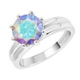 thumbnail image 2 of Sterling Silver with Mercury Opal Topaz Solitaire Ring, 2 of 4