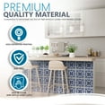 thumbnail image 6 of Mi Alma Floral Blue Tile Stickers - Removable Vinyl 4x4, 24 pcs, 6 of 9