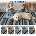 thumbnail image 6 of Nanan 9'x12' Area Rugs for Living Room Bedroom Washable Geometric Checkered Rug Vintage Non Slip Low Pile Indoor Carpet, Black, 6 of 7