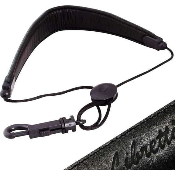 Libretto Junior/Small Neck Padded Sax Strap, Black & Short Padded