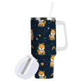 thumbnail image 2 of 30 oz Tumbler With Handle Stainless Steel Insulated Tumbler With Lid for Car Cup Holder Cute Shiba Inu, 2 of 9
