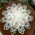 thumbnail image 1 of MYG Round Tablecloth Lace Floral Table Cover Dustproof, Home Festival Table Cloth 19.69inch, 1 of 6
