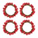 thumbnail image 1 of 4 anillos para velas, portavelas de pilar, guirnalda de bayas, anillo de vela, corona de velas pequeña para el día de San Valentín y Acción de Gracias Rojo, 1 of 8