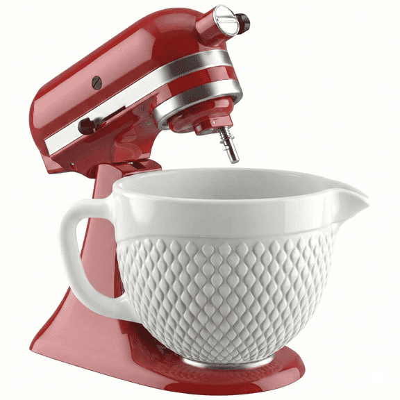 GVODE 5 Quart Pineapple Ceramic Bowl for KitchenAid Tilt Head Stand Mixers