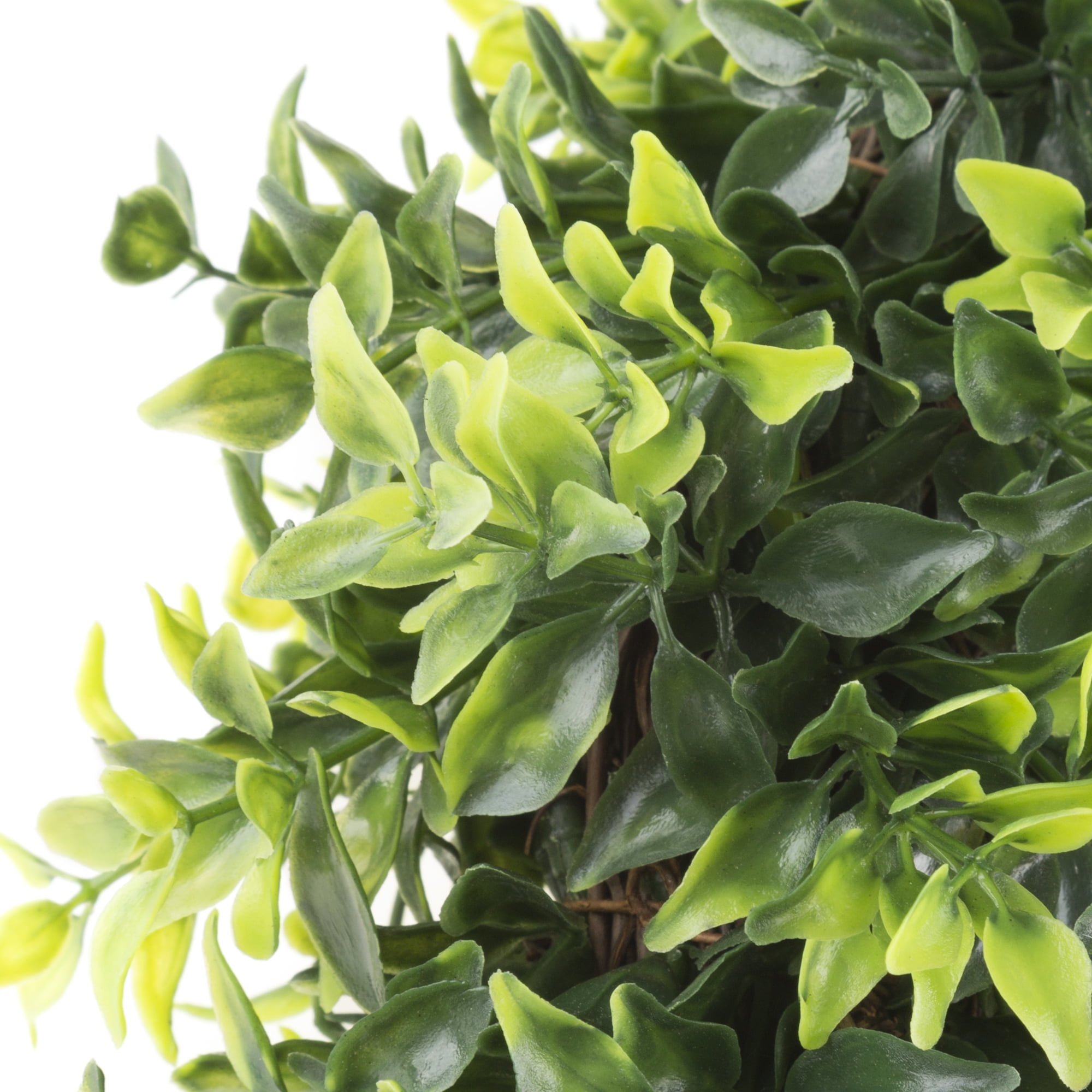Pure Garden 11.5-inch Artificial Opal Basil Leaf Wreath for Front Door and Entryway Decor