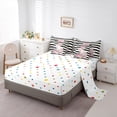thumbnail image 5 of Erosebridal Girls Bags Perfume Bed in a Bag Twin Size,Chic Books Floral Bed Set,White Geometry Lines Bedding Twin Size,Microfiber Bedroom Decorative Reversible,7 Pieces, 5 of 5
