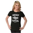 thumbnail image 4 of Worship Happens John 3:16 Prayer Womens Slim Fit Graphic Tee Brisco Brands S, 4 of 5