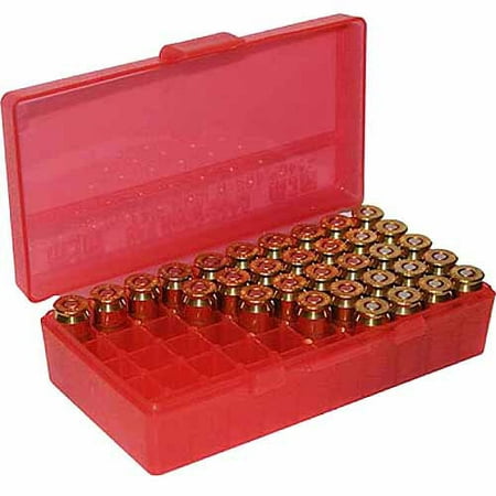 MTM FLIP TOP HANDGUN AMMO BOX P-50 SERIES (Best 9mm Handgun Ammo)