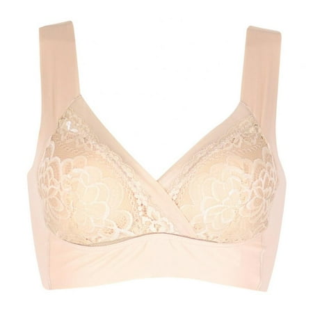 

Floral Lace Bra Thin Cup Bra Front Cross Lace Bra Full Cup Bra Women Push Up Bralette Wire Free Bra Leisure Sports Bra Female Seamless Underwear