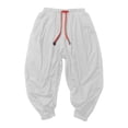 thumbnail image 3 of Cargo Pants for Men Baggy Harem Pant Hippie Beach Yoga Casual Drop Crotch Trouser White 4XL, 3 of 4