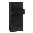 thumbnail image 3 of Scranton & Co 30" 5-Drawer Modern Metal Lateral Filing Cabinet in Black, 3 of 7