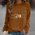 thumbnail image 2 of Sudadera Para Mujer Cuello Redondo Sudadera de Gran Tamaño Casual Manga Completa Cuello Redondo Tops Camisas Sueltas Blusa Jersey Sudadera Estampada Odeerbi  ODB136847, 2 of 5