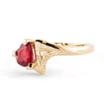 thumbnail image 2 of Galaxy Gold 1 ct 14k Solid Yellow Gold Solitaire Heart-Shaped Ruby Ring - Size 11, 2 of 3