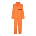 thumbnail image 2 of Aihuaihua Adult Orange Prisoner Jumpsuit Jail Inmate Male Prisoner Stage Show Party Fashion Gothic Vintage, 2 of 5