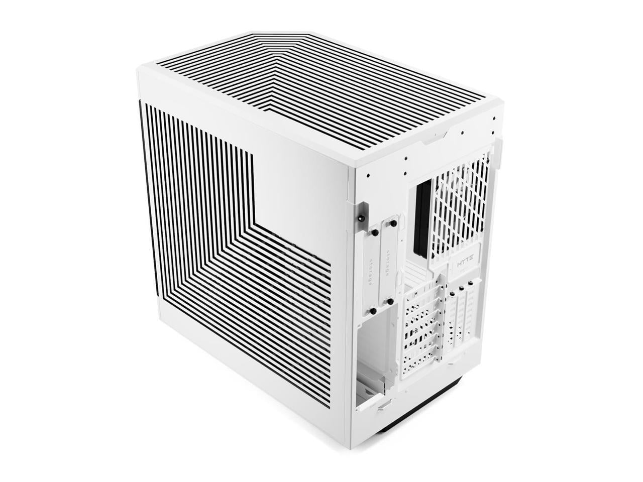 HYTE Y60 Modern Aesthetic Dual Chamber Panoramic Tempered Glass Mid-Tower ATX Computer Gaming Case with PCIe 4.0 Riser Cable Included, Snow White