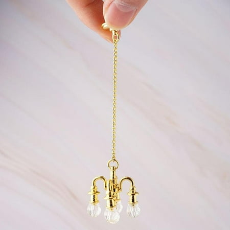 

Newest Mini Dollhouse Dolls House Decoration Miniature Chandelier Lamp
