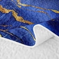 thumbnail image 5 of Erosebridal Blue Gold Marble Twin Quilt Set,Modern Abstract Art Twin Coverlet Set For Adults,2pcs, 5 of 7