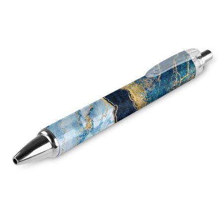 Myst Design 1 PCS Ballpoint Pen Black Ink Ball Pen, Blue Marble Fake Signing Pen, Smooth Writing Press Type Stationery Pen Office Stationery Supplies Gifts