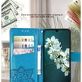 thumbnail image 3 of Designed for Galaxy A14 5G Phone Case Wallet,Women Flip Folio Cover with Credit Card Holders Butterfly Embossed PU Leather Kickstand Wrist Strap Purse Case for Samsung A14 5G 6.6 inch (Blue), 3 of 14