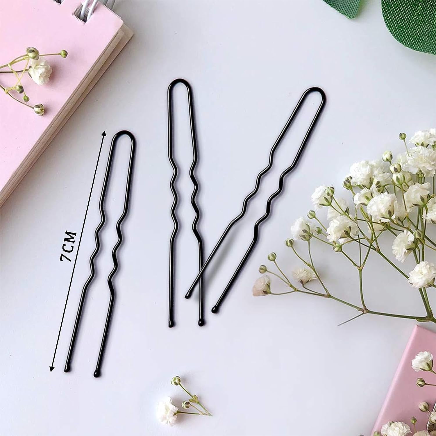 U Shaped Hair Pins, 50 Count Buns Pins Hair Pins for Women  display picture 1