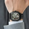 thumbnail image 3 of AESOP Real Tourbillon Skeleton Hand-Wind Mechanical Wrist Watch Men Sapphire Crystal Manual Wind Business Dress Hollow Dial Clock Man Super Luminous Stainless Steel Leather, 3 of 7