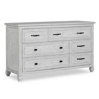 evolur double drawer dresser storm grey Evolur 7-Drawer 54 x 34 inch Double Dresser Storm Grey Solid Wood Nursery Chest