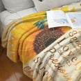 thumbnail image 5 of Christian Blanket Gifts for Women, Sunflower Scripture Verse Scripture Prayer Bible Throw Blanket, Soft Flannel Healing Blankets with Inspirational Thoughts, 60"x50", 5 of 6