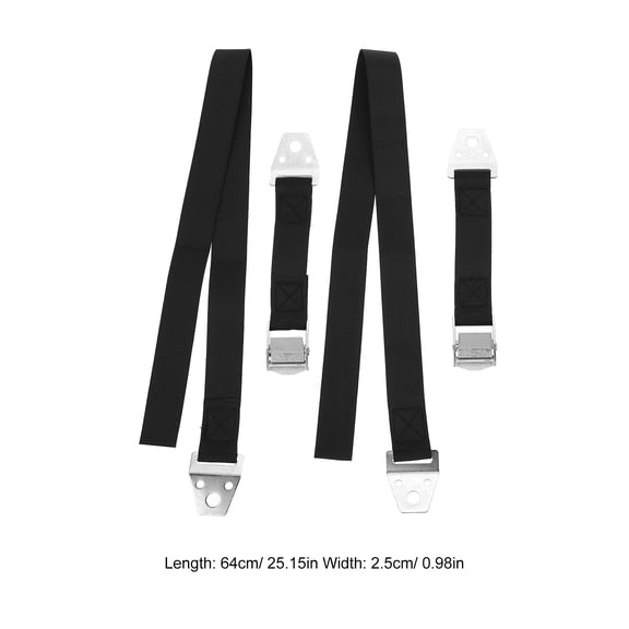 Luxshiny 2-Pack Black Anti-Tip Safety Straps for Furniture and TV, Secure Screen Strap for Stability and Childproofing