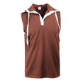 thumbnail image 6 of Men's Sleeveless Hoodie Quick Dry Muscle Fitness Tank Top Camisole Breathable Solid Color Sleeveless Zip Hooded Top Athletic Nylon Spandex Workout Gym Summer Beach Casual, 6 of 7
