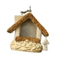 thumbnail image 4 of Casa para pájaros para exteriores, nido para pájaros, decoración decorativa para pájaros, refugio para aves, caja de cría para jardín, patio de loros Forma de casa con techo de paja, 4 of 8