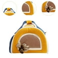 thumbnail image 6 of balikha Hamster Carrier Bag,Small Animal Travel Carrier,Outgoing Bag,Guinea Pig Carrier Small Pet Bag for Bird Hedgehog Bunny Hamster Orange S, 6 of 9