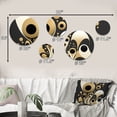 thumbnail image 4 of Designart "Golden Circular Universe III" Modern Geometric Metal Wall Art Set of 5 Piece, 4 of 5