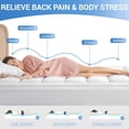thumbnail image 3 of Extra Thick GSM Mattress Topper Queen with Breathable Plush Cover, 3 of 7