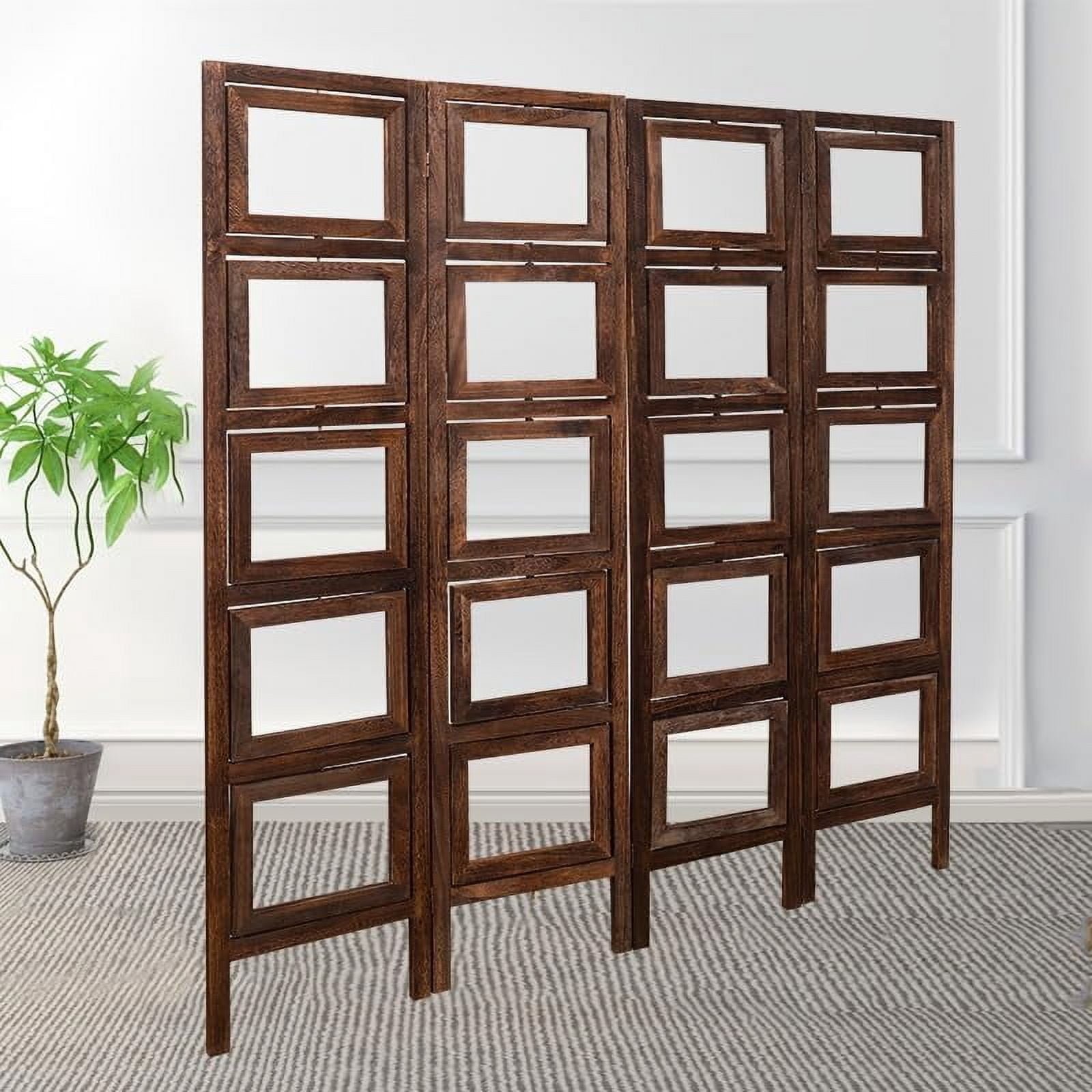 Proman Products Oscar II 4 Panel Landscape-Style Picture Frame Room Divider Partition
