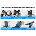 thumbnail image 3 of Spinning Bike Riding Mount Fitness Equipment Electric Car Cell Phone Treadmill Stand Mountain Bike Tablet Holder Support, 3 of 8