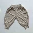 thumbnail image 2 of RMGVDSD Baby Boy Girl Pants Child Toddler Boys Girls Pants Summer Solid Color Harem Pants Elastic Waist Casual Trousers 3-4 Years/Beige, 2 of 5