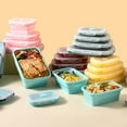 thumbnail image 2 of FaLX Microwave Safe Silicone Lunch Box Set - 4Pcs/Set, 350/500/800/1200ML, Foldable, Sealed, Silicone, Bento Refrigerator Food Container - Essential Kitchen Supplies, 2 of 8