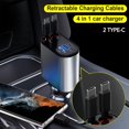 thumbnail image 2 of Cargador de coche EloBeth retráctil de 60 W con puertos USB tipo C x2 rápidos, 2 of 5