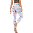 thumbnail image 3 of SELONE Tights for Women Workout High Waist Sports Yogalicious Print Patterned Tie Dye Utility Dressy Everyday Soft Lifting Leggings Capri Jeggings for Women Athletic Leggings for Women 35-Pink M, 3 of 7