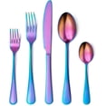 thumbnail image 1 of Flatware Set  Stainless Steel Flatware Service Tableware Cutlery Include Knife/Fork/Spoon  Mirror Polished  Dishwasher Safe, 1 of 6