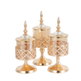 thumbnail image 5 of Adornos de estilo europeo Mesa de comedor de vidrio Cena romántica a la luz de las velas de estilo occidental Adornos de tres piezas Accesorios de boda Candelabro decorativo, 5 of 5