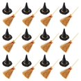 thumbnail image 1 of HUASHENG 24PCS/set Witch Hat With Miniature With Red Rope Plastic Witch Hats And For Halloween For Halloween Craft Decoration Access, 1 of 5