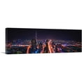 thumbnail image 1 of ARTCANVAS Dubai United Arab Emirates Night View Panoramic Canvas Art Print - Size: 36" x 12" (0.75" Deep), 1 of 9
