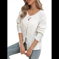 thumbnail image 2 of Suéteres para Mujer, Modernos, Otoño-Invierno, con Abertura Frontal, Larga, Botones, Chaqueta Corta para Dama. L, 2 of 10