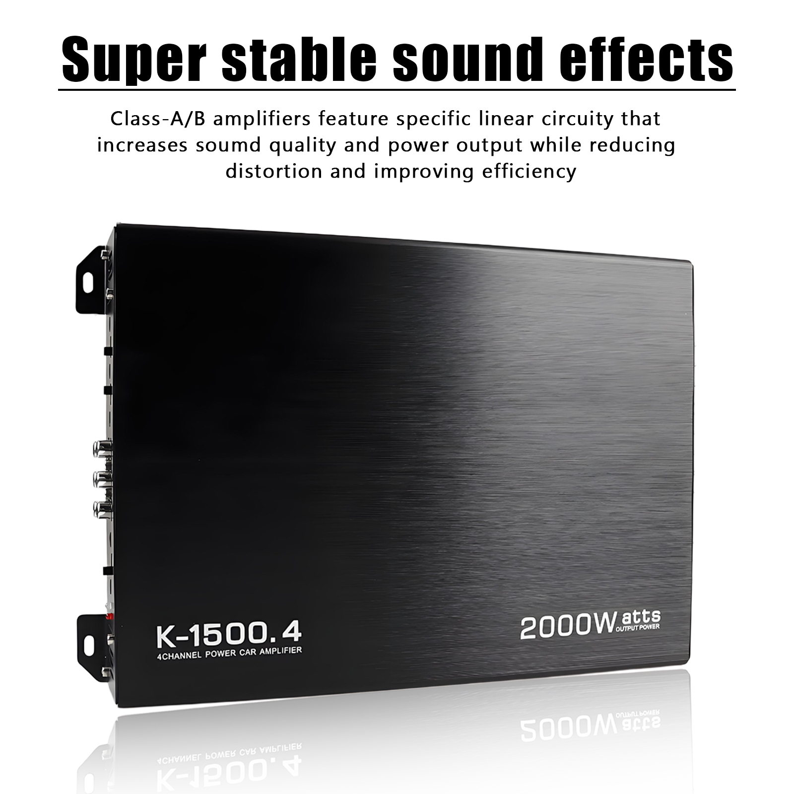 2000W 4 Channel Car Amplifier Audio Power Amplifier Stereo Bass Amp K-1500.4