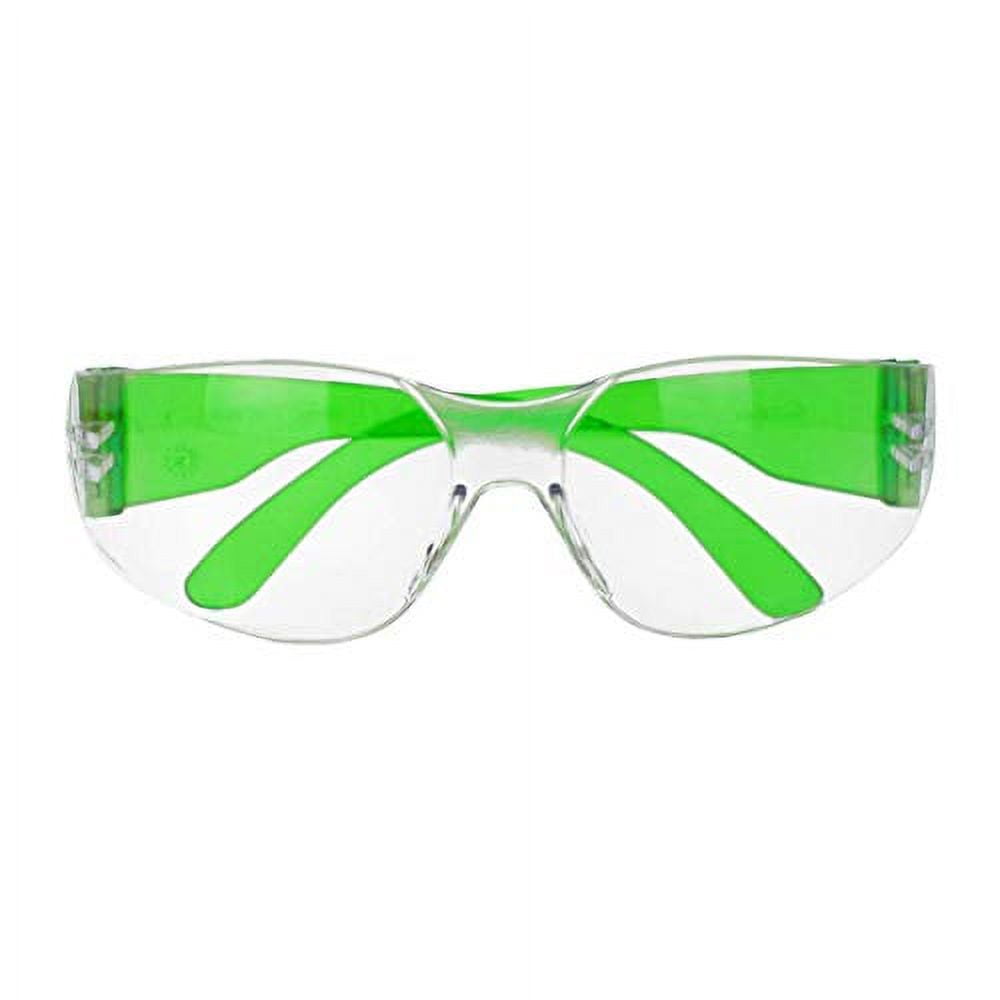 Safe Handler Hyline Safety Clear Lens Color Temple Glasses, Anti-Scratch (12 Pack)