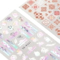 thumbnail image 3 of 3 Sheet Embossed Nail Art Sticker Self Adhesive 5D Hollow Pattern Nail Decals Decoration Accessories, 3 of 5