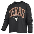 thumbnail image 2 of Women's Pressbox Black Texas Longhorns Motley Boxy Waist-Length Long Sleeve T-Shirt, 2 of 3